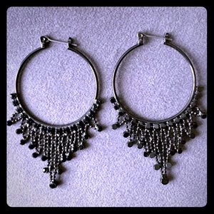Black Metallic Elegant Earrings